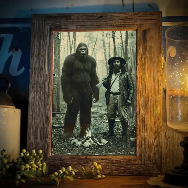 Personalized Bigfoot 1910s Portrait Poster Custom Photo & Text Historical Wall Decor Christmas Gift