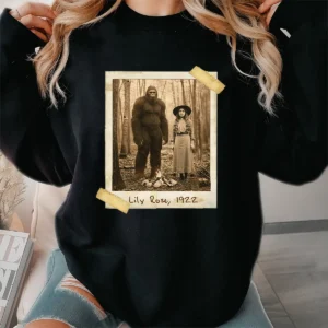 Personalized Bigfoot 1910s Portrait Shirt Custom Historical Photo Tee, Gift for Him or Her
