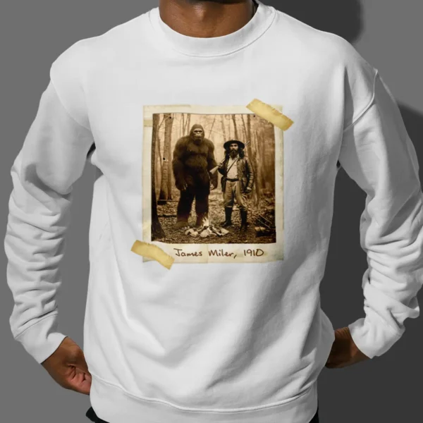 Personalized Bigfoot 1910s Portrait Shirt Custom Historical Photo Tee, Unique Christmas Gift for Him or Her