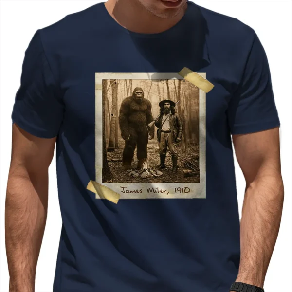 Personalized Bigfoot 1910s Portrait Shirt Custom Historical Photo Tee, Unique Christmas Gift for Him or Her