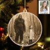 Personalized Bigfoot 1910s Portrait Wooden Ornament Custom Historical Art From Photo