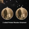 Personalized Bigfoot 1910s Portrait Wooden Ornament Custom Historical Art From Photo