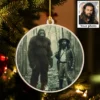 Personalized Bigfoot 1910s Portrait Wooden Ornament Custom Historical Art From Photo