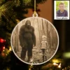 Personalized Bigfoot 1910s Portrait Wooden Ornament Custom Historical Art From Photo
