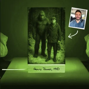 Personalized Bigfoot 1920s Photo LED Lamp | Custom Face & Engraved Base Night Light 16 Personalized Bigfoot 1920s Photo LED Lamp Custom Face & Engraved Base Night Light