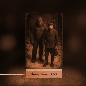 Personalized Bigfoot 1920s Photo LED Lamp | Custom Face & Engraved Base Night Light 18 Personalized Bigfoot 1920s Photo LED Lamp Custom Face & Engraved Base Night Light