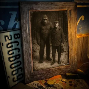 Personalized Bigfoot 1920s Photo Poster Custom Face Vintage Wall Art