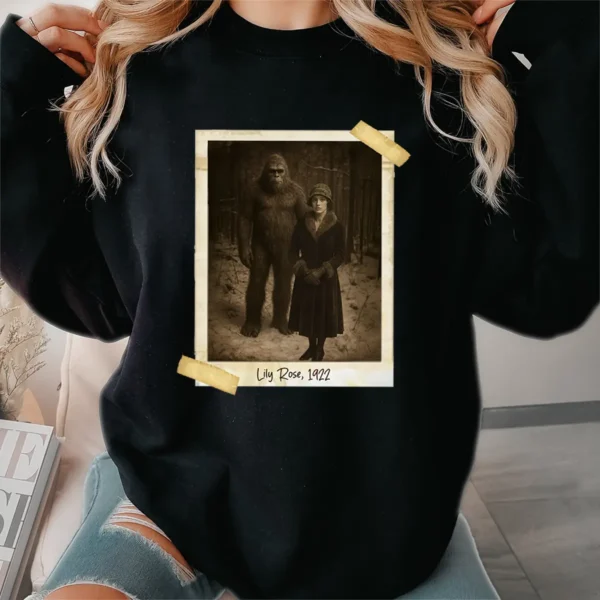 Personalized Bigfoot 1920s Photo Shirt Custom Face Vintage Polaroid Tee