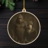 Personalized Bigfoot 1920s Photo Wooden Ornament Custom Face Vintage Christmas Gift
