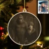 Personalized Bigfoot 1920s Photo Wooden Ornament Custom Face Vintage Christmas Gift