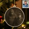 Personalized Bigfoot 1920s Photo Wooden Ornament Custom Face Vintage Christmas Gift