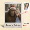 Personalized Bigfoot Photo Christmas Card Funny Custom Sasquatch Greeting Card