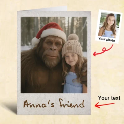 The Ultimate Guide to Personalized Bigfoot Gifts (50+ Ideas) 16 Personalized Bigfoot Photo Christmas Card Funny Custom Sasquatch Greeting Card