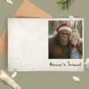 Personalized Bigfoot Photo Christmas Card Funny Custom Sasquatch Greeting Card