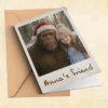 Personalized Bigfoot Photo Christmas Card Funny Custom Sasquatch Greeting Card