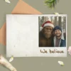 Personalized Bigfoot Photo Christmas Card Funny Custom Sasquatch Greeting Card