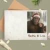 Personalized Bigfoot Photo Christmas Card Funny Custom Sasquatch Greeting Card