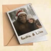 Personalized Bigfoot Photo Christmas Card Funny Custom Sasquatch Greeting Card