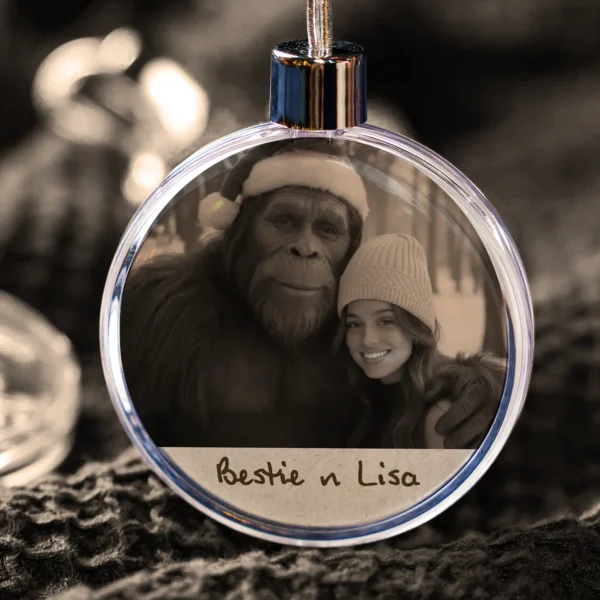 Personalized Bigfoot Photo Christmas Ornament Custom Face & Text Gift