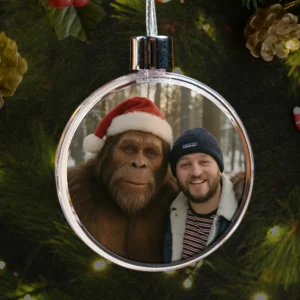 Personalized Bigfoot Photo Christmas Ornament Custom Face & Text Gift