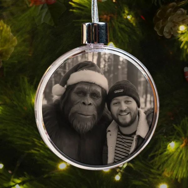 Personalized Bigfoot Photo Christmas Ornament Custom Face & Text Gift