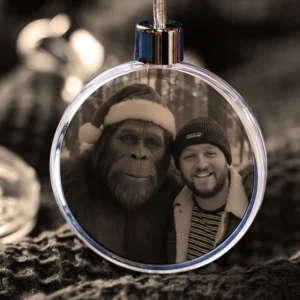 Personalized Bigfoot Photo Christmas Ornament Custom Face & Text Gift