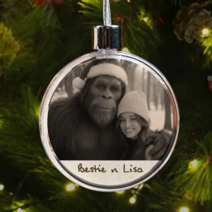 Personalized Bigfoot Photo Christmas Ornament Custom Face & Text Gift