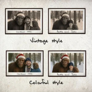 personalized bigfoot photo christmas poster 4