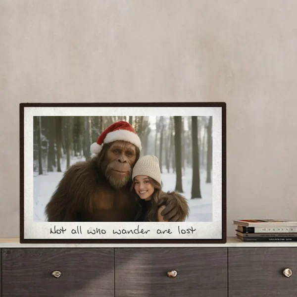 Personalized Bigfoot Photo Christmas Poster Custom Face & Text Wall Art