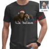 Personalized Bigfoot Photo Christmas Shirt Custom Face & Text Sasquatch Tee