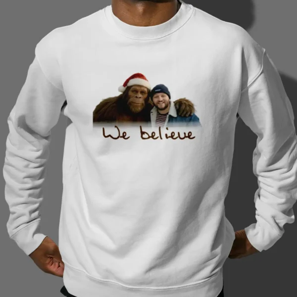 Personalized Bigfoot Photo Christmas Shirt Custom Face & Text Sasquatch Tee