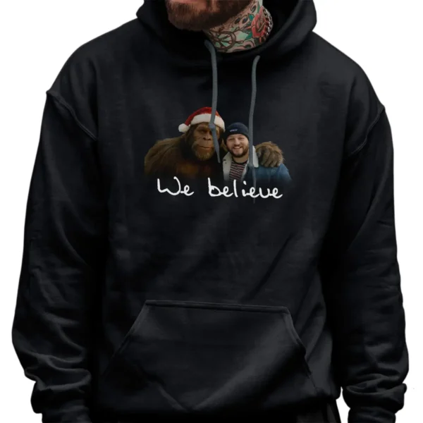 Personalized Bigfoot Photo Christmas Shirt Custom Face & Text Sasquatch Tee
