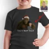 Personalized Bigfoot Photo Christmas Shirt Custom Face & Text Sasquatch Tee