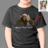 Personalized Bigfoot Photo Christmas Shirt Custom Face & Text Sasquatch Tee