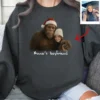 Get your funny personalized Bigfoot Christmas sweatshirt, a vintage custom Sasquatch pullover.