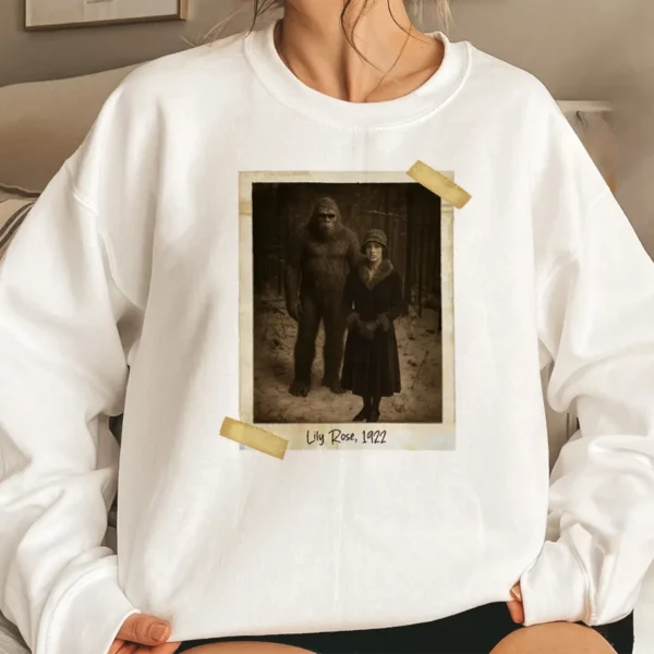 Custom Personalized Bigfoot Photo 1920s Sweatshirt Vintage