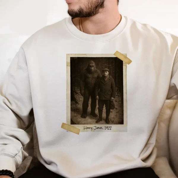 Custom Personalized Bigfoot Photo 1920s Sweatshirt Vintage