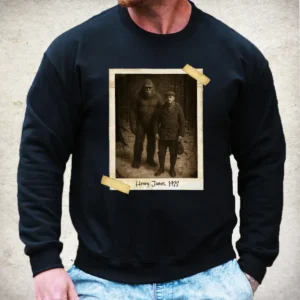 Custom Personalized Bigfoot Photo 1920s Sweatshirt Vintage