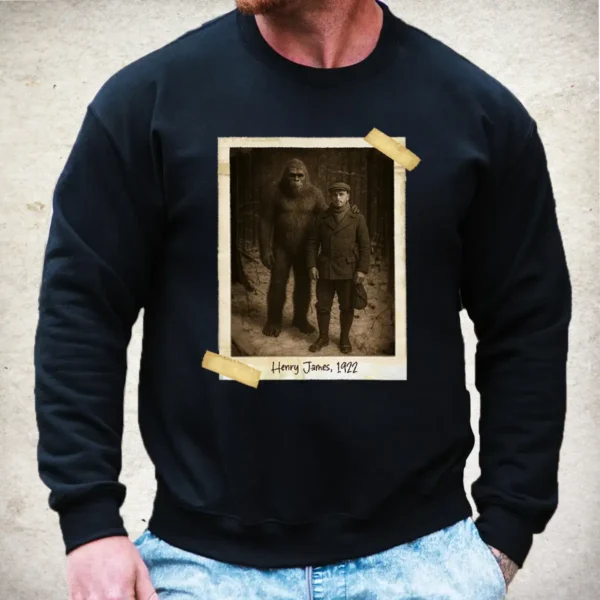 Custom Personalized Bigfoot Photo 1920s Sweatshirt Vintage
