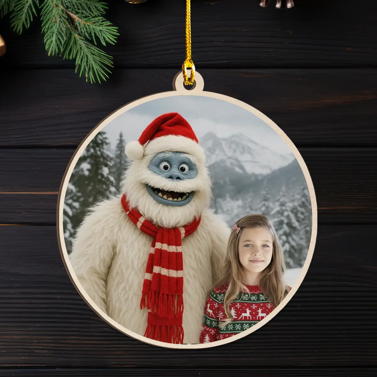 Personalized Christmas Yeti Wooden Ornament | Classic 1964 Stop-Motion Movie Custom Gift 11 Personalized Christmas Yeti Wooden Ornament, Classic 1964 Stop-Motion Movie Custom