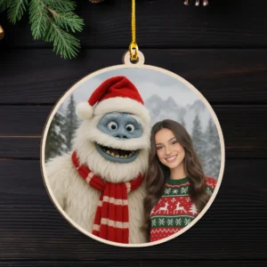 Personalized Christmas Yeti Wooden Ornament | Classic 1964 Stop-Motion Movie Custom Gift 14 Personalized Christmas Yeti Wooden Ornament, Classic 1964 Stop-Motion Movie Custom
