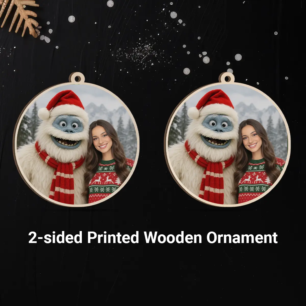 Personalized Christmas Yeti Wooden Ornament | Classic 1964 Stop-Motion Movie Custom Gift 3 Personalized Christmas Yeti Wooden Ornament, Classic 1964 Stop-Motion Movie Custom