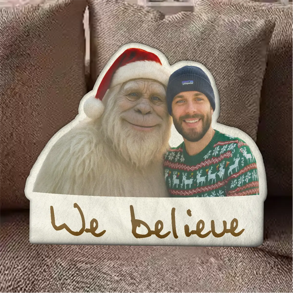 Personalized Yeti Christmas Pillow | Custom Photo Plushie, Magical Keepsake 11 Personalized Yeti Christmas Pillow Custom Photo Plushie, Magical Keepsake