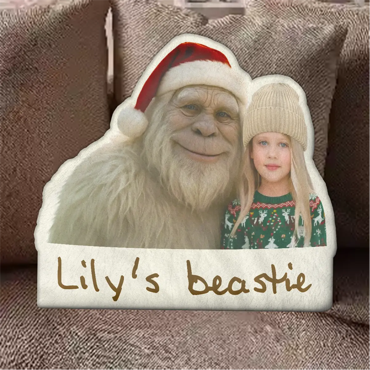 Personalized Yeti Christmas Pillow | Custom Photo Plushie, Magical Keepsake 5 Personalized Yeti Christmas Pillow Custom Photo Plushie, Magical Keepsake