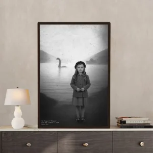 Custom 1930s Nessie Portrait Poster Vintage Personalized Loch Ness Monster Art Decor