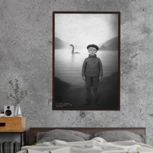 Custom 1930s Nessie Portrait Poster Vintage Personalized Loch Ness Monster Art Decor