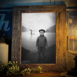 Custom 1930s Nessie Portrait Poster Vintage Personalized Loch Ness Monster Art Decor