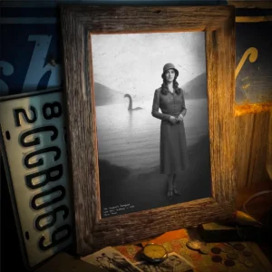 Custom 1930s Nessie Portrait Poster Vintage Personalized Loch Ness Monster Art Decor