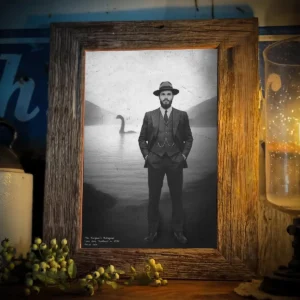 Custom 1930s Nessie Portrait Poster Vintage Personalized Loch Ness Monster Art Decor