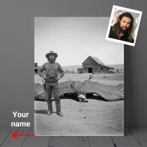 Personalized 1890s Thunderbird Canvas Custom Face Mythic Tombstone Hunter Art Ready to Hang